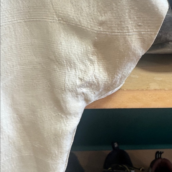 ✨ 1940s Silk V-Neck Shift Dress w/ Beaded Lace Trim - Picture 11 of 13